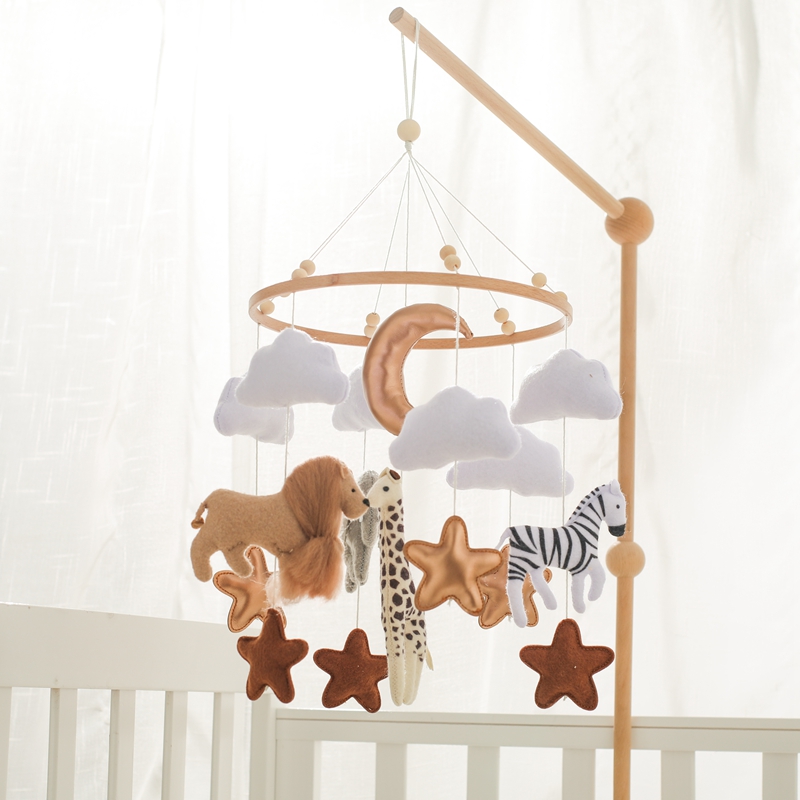 Baby Rattle Toy Set - Beşik Döner Oyuncakları Ahşap Bebek Çıngırakları
