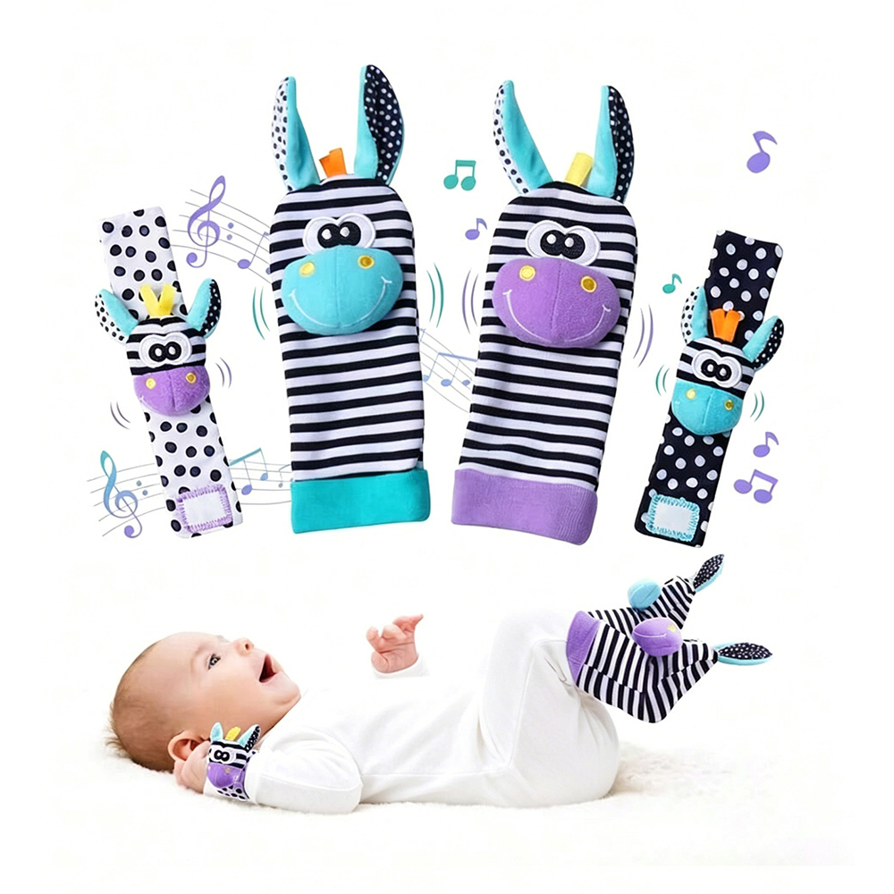 Baby Rattle Toy Set - Bebek Çıngırak Oyuncakları, Hışırtılı Kağıtlı Sevimli
