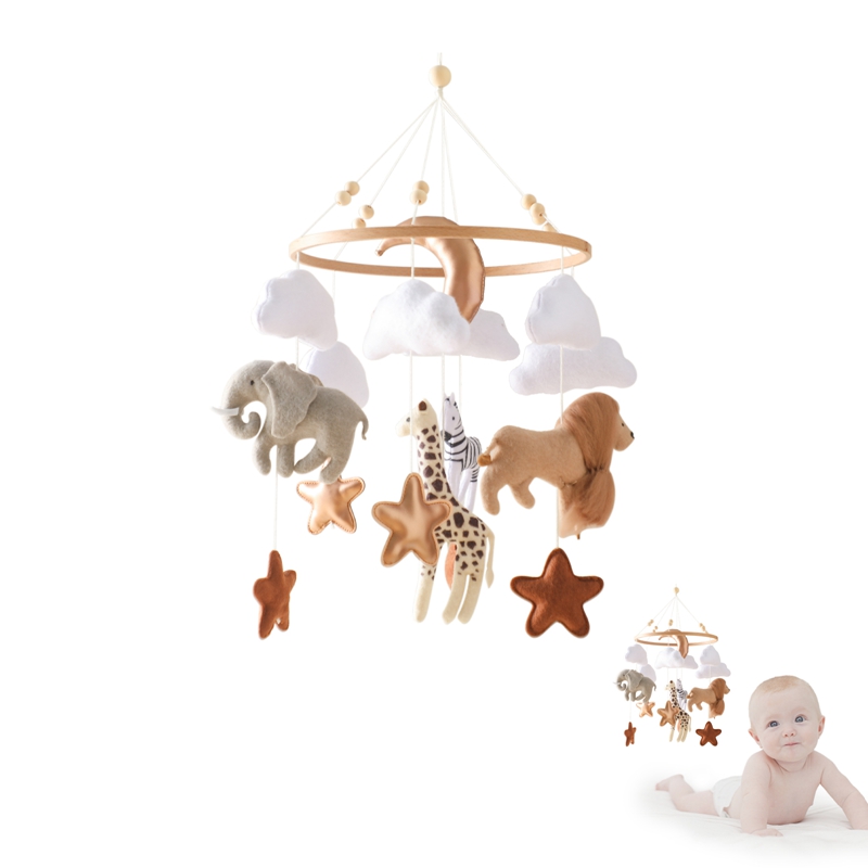 Baby Rattle Toy Set - Beşik Döner Oyuncakları Ahşap Bebek Çıngırakları